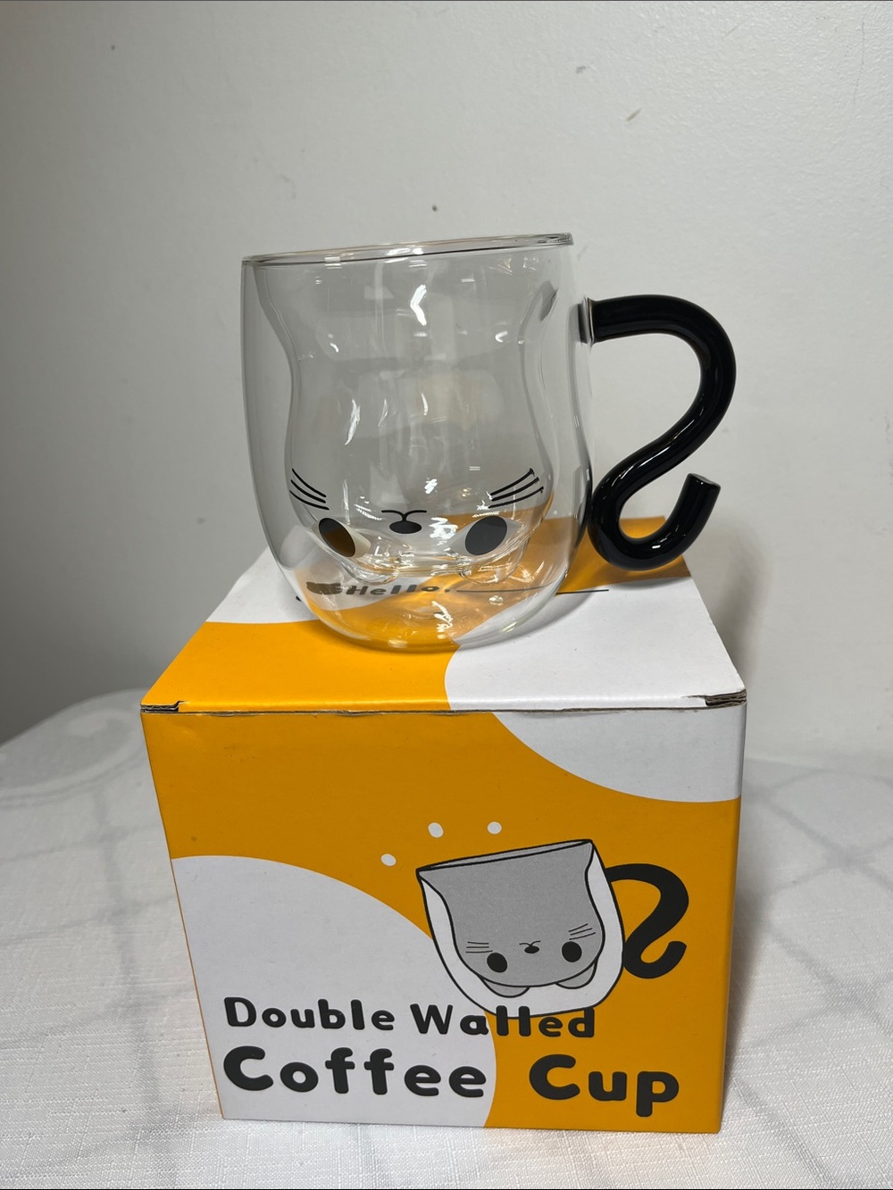 New glass CAT Coffee Cup
Original box
Double walled
Unique gift for cat lover